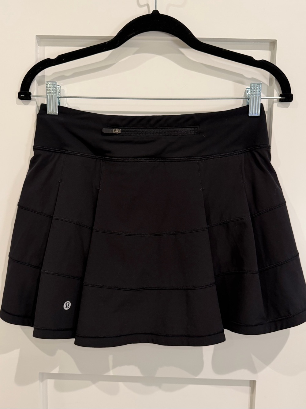 Lululemon | Pace Rival Mid-Rise Skirt (Long) | Black Tennis Skirt - Picture 4 of 13